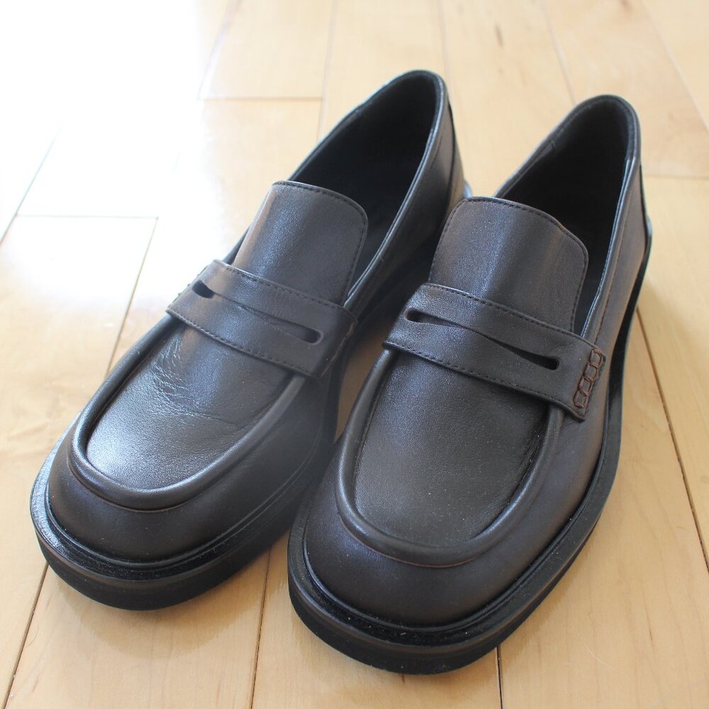 JJ Heitor Brown New York Leather Loafers